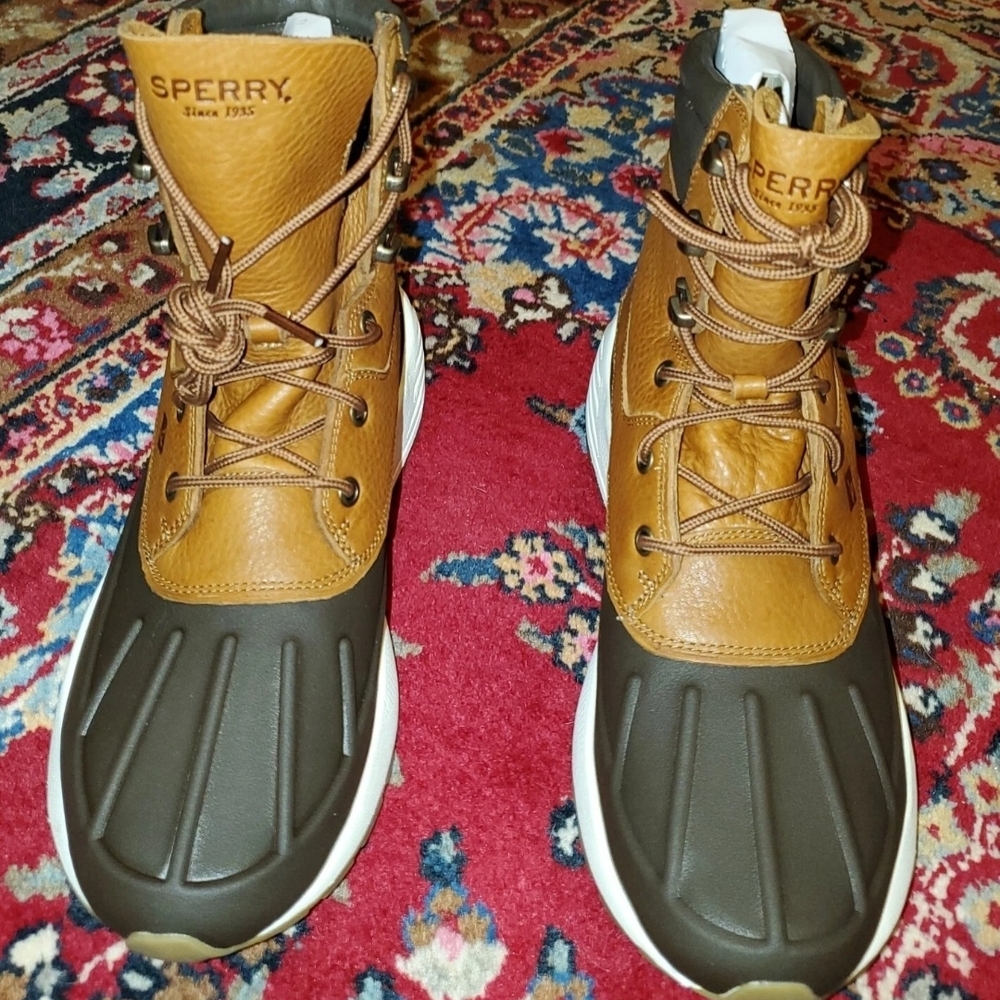 Sperry FREEROAM HI Boots Mens Sz 10 Rain Boot Brown/Tan